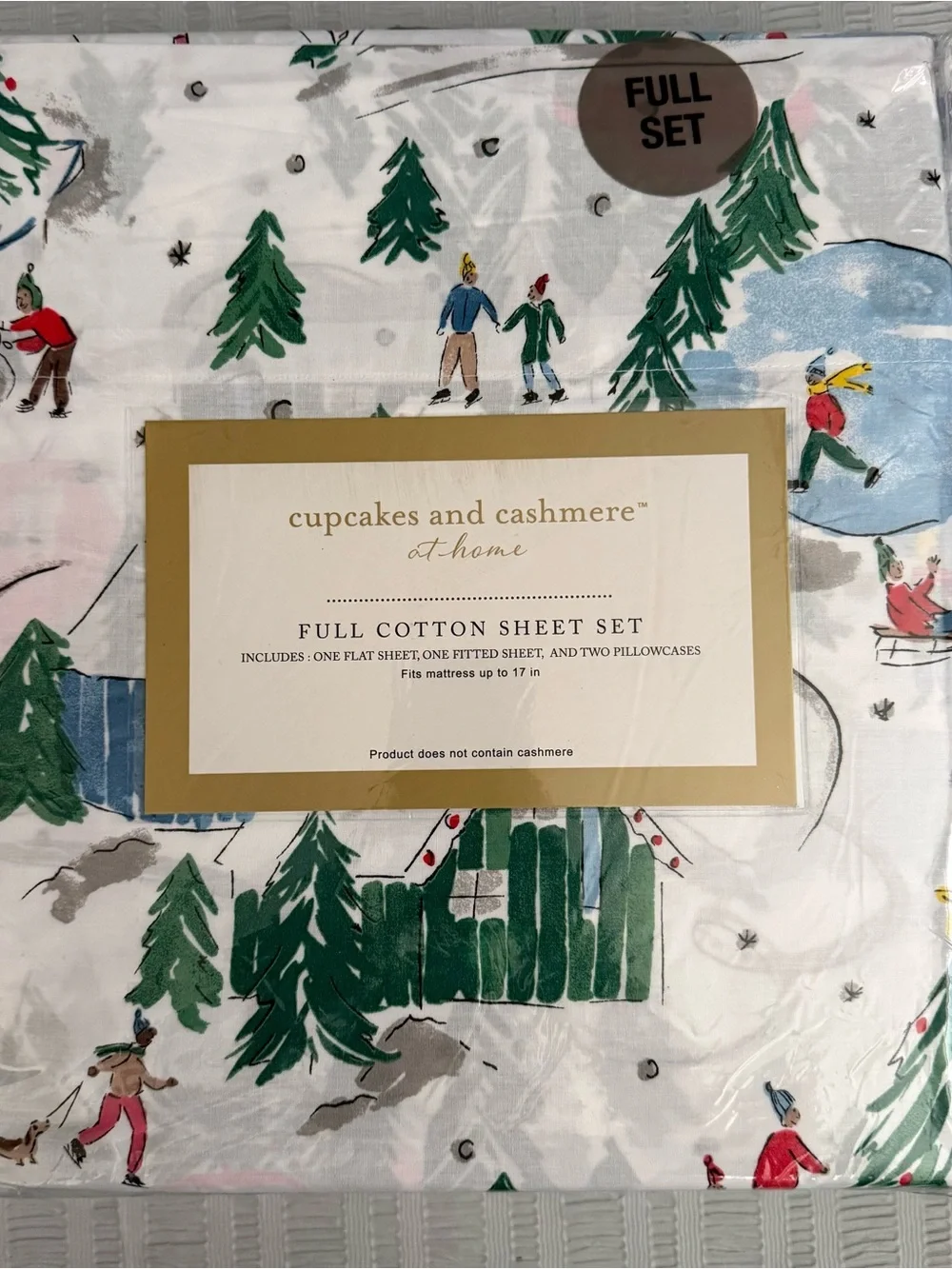 Winter Holiday Full Cotton Sheet Set